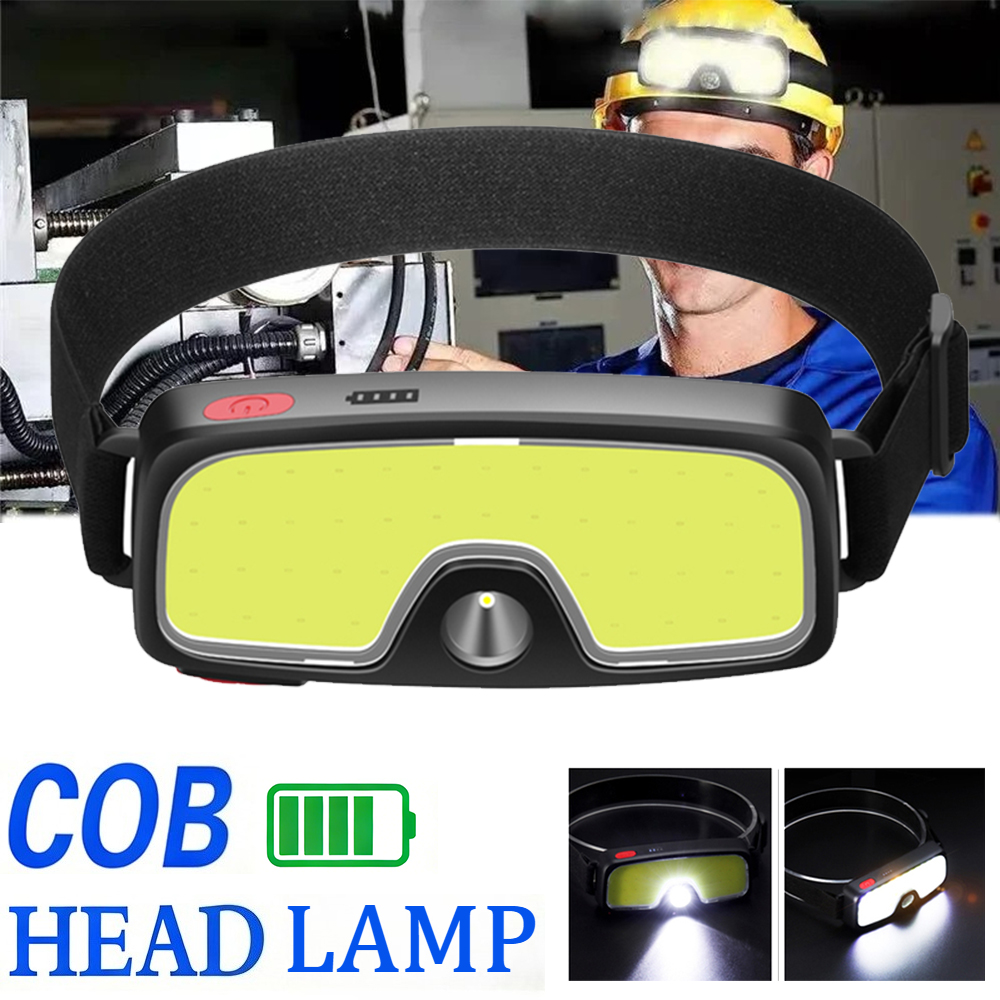 Headlamp Waterproof Rechargeable - Mocna latarka czołowa COB z ładowaniem