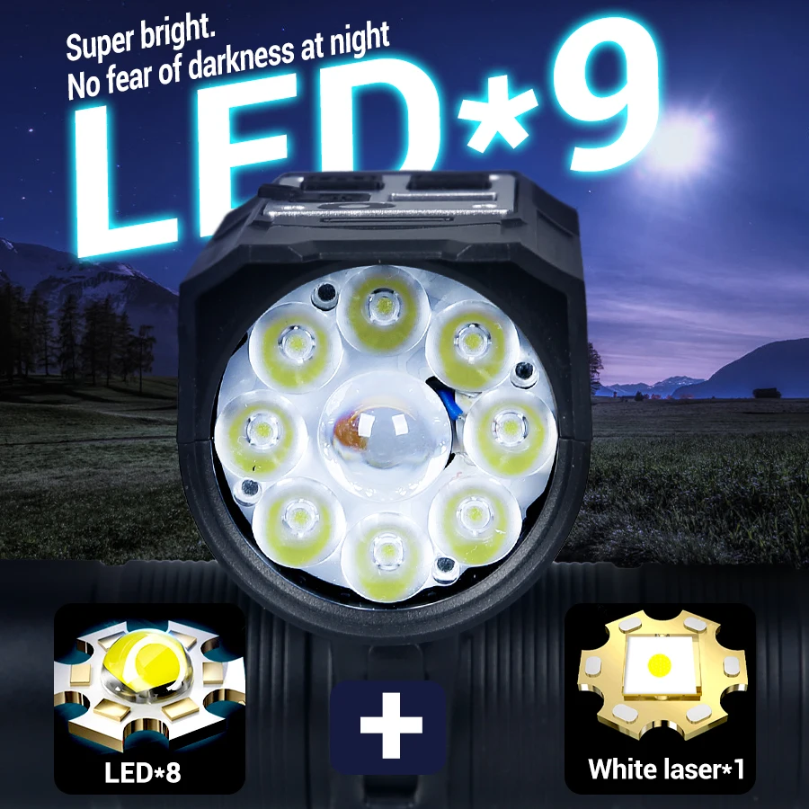 9 LED Lampka Rowerowa USB Akum – Headlamp Waterproof Rechargeable recenzja i cena